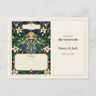 Sea Turtle Wedding Guest Book Wishes Postcard