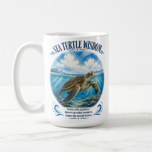 Sea Turtle Wisdom Beneath the Waves Coffee Mug