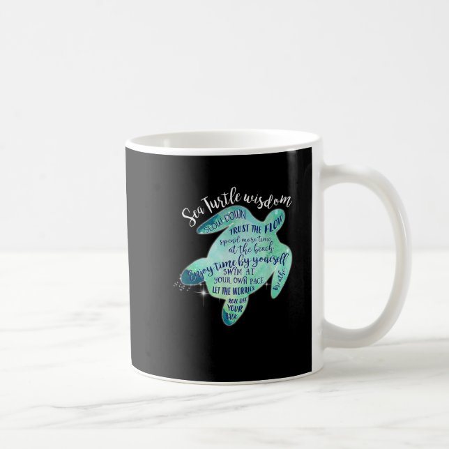 Sea Turtle Wisdom Coffee Mug (Right)