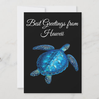 Sea Turtle with your personalised text Holiday Card
