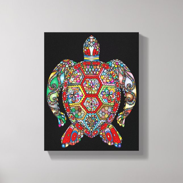 sea turtle wrapped canvas (Front)