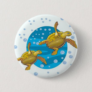 Sea Turtles 6 Cm Round Badge