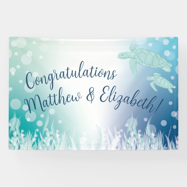 Sea Turtles Baby Shower Under the Sea Banner (Horizontal)