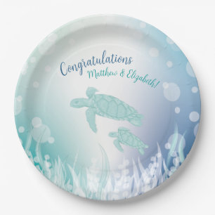 Sea Turtles Baby Shower Under the Sea Paper Plate