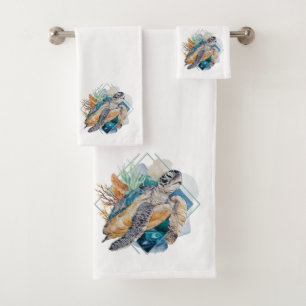 Sea Turtles Bath Towel Set