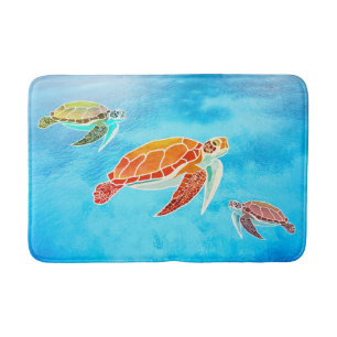 Sea Turtles Bathroom Rug Mat