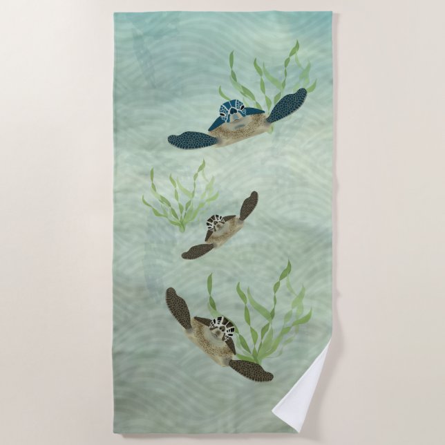 Sea Turtles Beach Towels (Front)