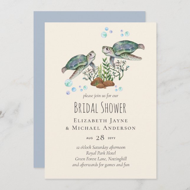 Sea Turtles Beach Wedding (Front/Back)