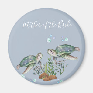 Sea Turtles Beach Wedding Magnet