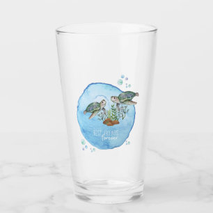 Sea Turtles BFFs - Personalised Best Friends Gifts Glass