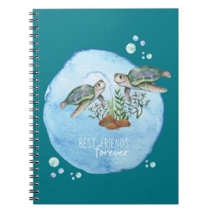 Sea Turtles BFFs - Personalised Best Friends Gifts Notebook