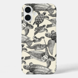 sea turtles black pearl iPhone 16 plus case
