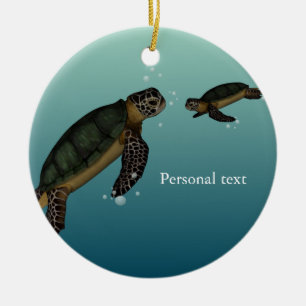 Sea Turtles Ceramic Tree Decoration