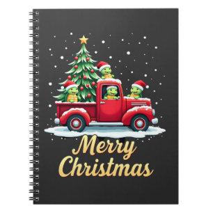 Sea Turtles Driving Christmas Tree Truck Turtle Ch Notebook