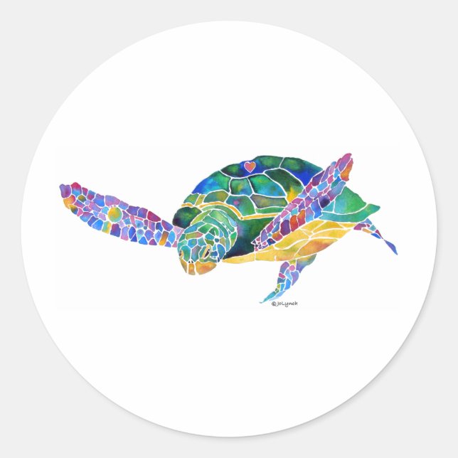 Sea Turtles from the Ocean Classic Round Sticker (Front)