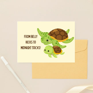 Sea Turtles Funny Pregnancy Congratulations Card