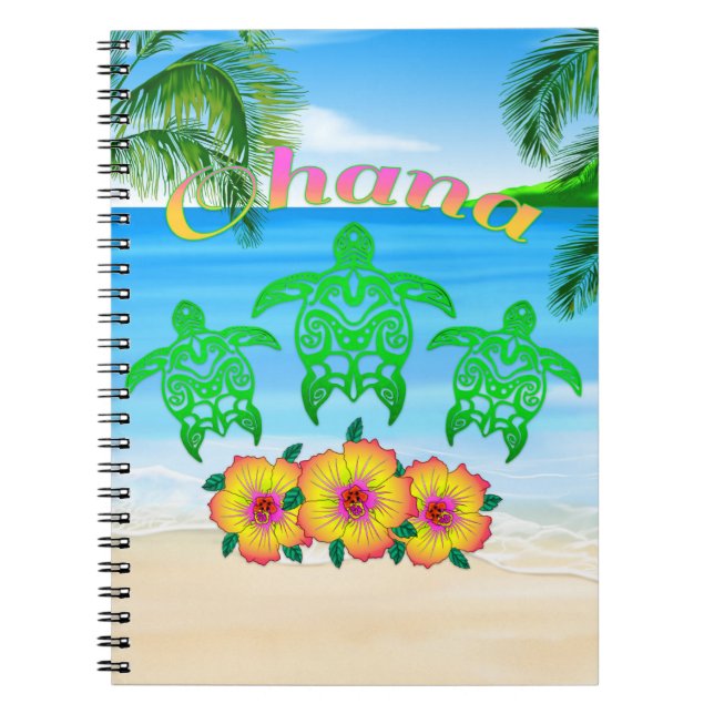 Sea Turtles Hawaiian Honu Notebook (Front)