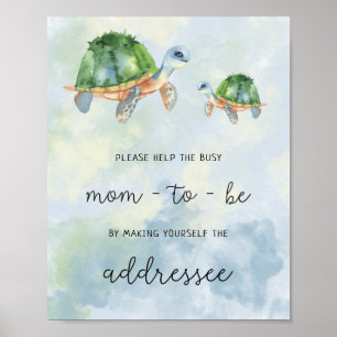 Sea turtles - Help the Busy Mum Address Poster