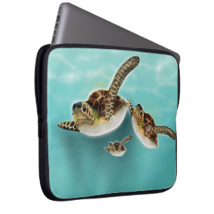 Sea Turtles Illustration Laptop Sleeve