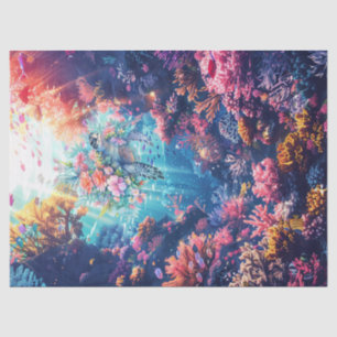 Sea Turtles In Beautiful Scenic Ocean Decoupage Tissue Paper