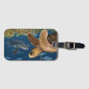 Sea Turtles in Habitat Luggage Tag