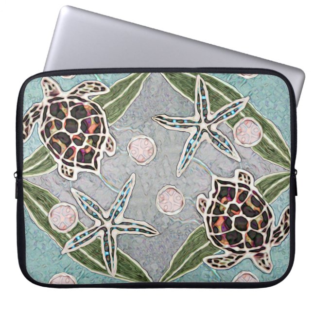 Sea Turtles & Kelp Laptop Sleeve 15 inch (Front)