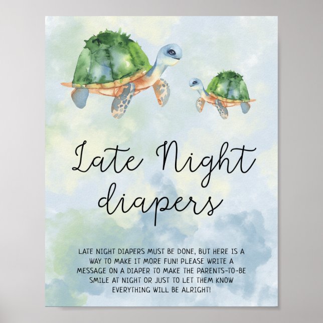 Sea Turtles - Late Night Diapers Poster (Front)