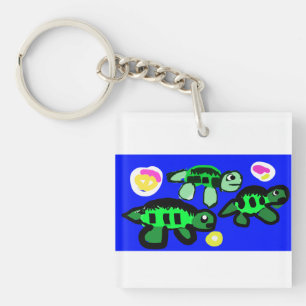 Sea turtles' life key ring