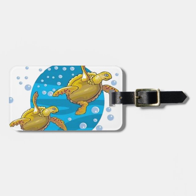 Sea Turtles Luggage Tag (Front Horizontal)