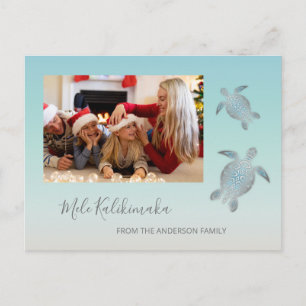 Sea Turtles Mele Kalikimaka Christmas   Name Postcard