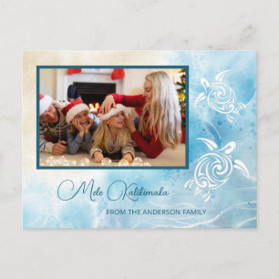 Sea Turtles Mele Kalikimaka Christmas   Name Postcard
