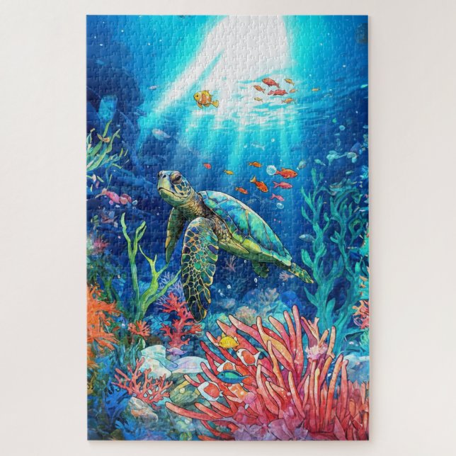 Sea Turtle's Paradise Jigsaw Puzzle (Vertical)