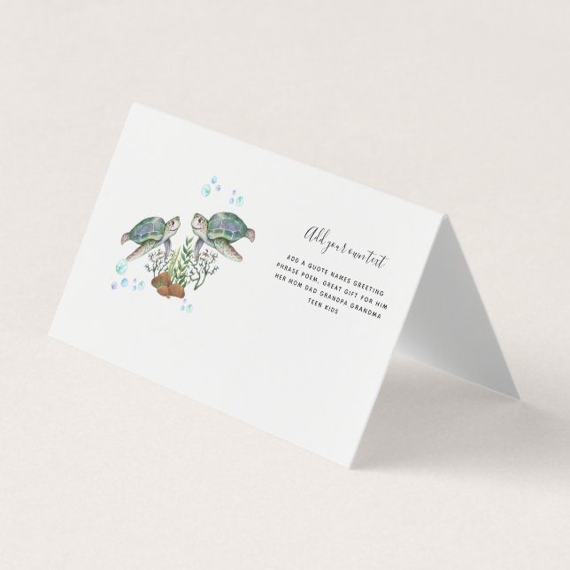 SEA TURTLES Personalised Business Card (Front)
