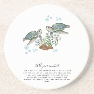 SEA TURTLES Personalised Coaster