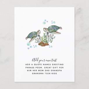 SEA TURTLES Personalised Flyer