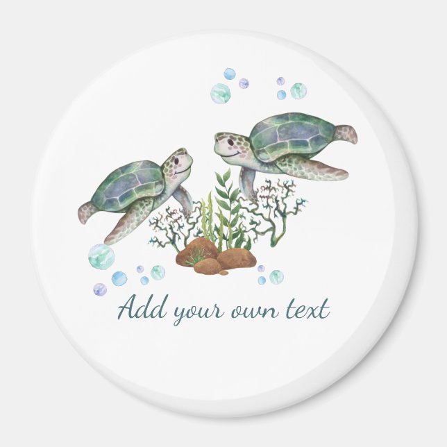 SEA TURTLES Personalised Magnet (Front)