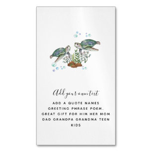SEA TURTLES Personalised Magnetic Business Card