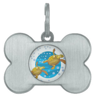 Sea Turtles Pet Name Tag