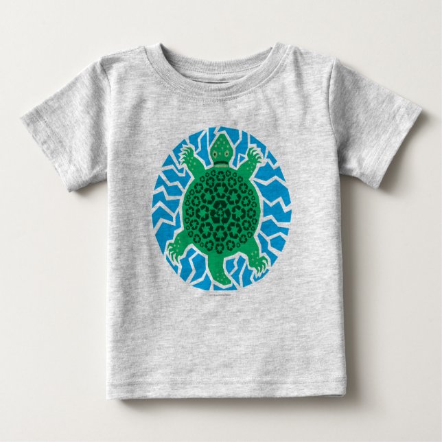 Sea Turtles, Recycling Baby T-Shirt (Front)