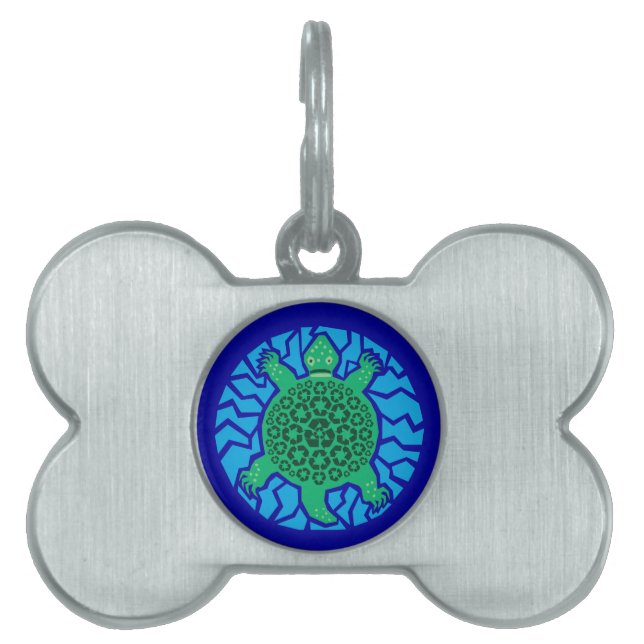 Sea Turtles, Recycling Pet ID Tag (Front)