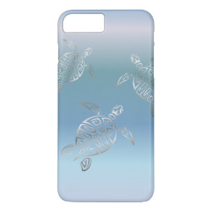 Sea Turtles Silver Blue Gradient iPhone 8 Plus/7 Plus Case