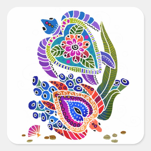 SEA TURTLES stickers -  customise background (Front)