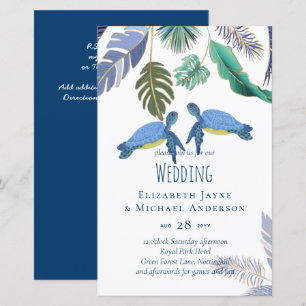Sea Turtles Wedding Blue Yellow