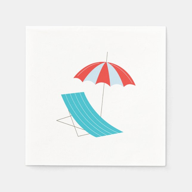 Sea umbrella chair napkin (Front)