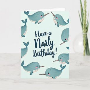 Sea Unicorn Birthday Card