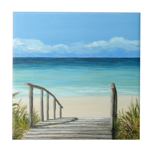 Sea View 147 Ocean Beach Ceramic Tile (Front)