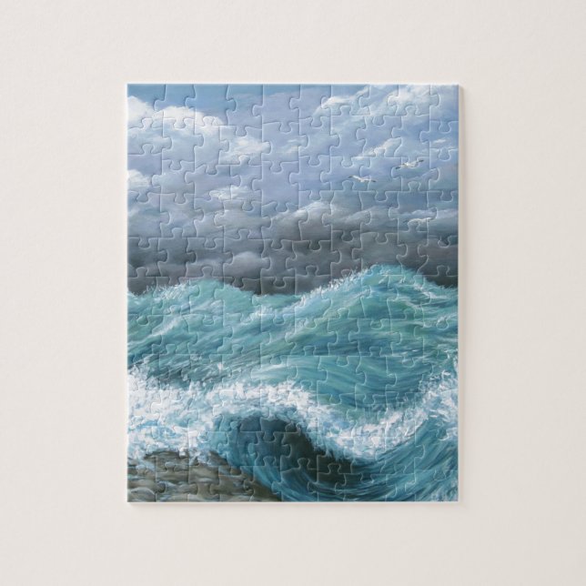 Sea View 244 ocean waves Jigsaw Puzzle (Vertical)