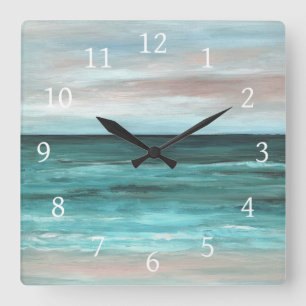Sea View 265 Square Wall Clock