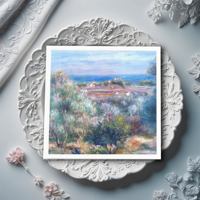 Sea view by Auguste Renoir Napkin (Creator Uploaded)