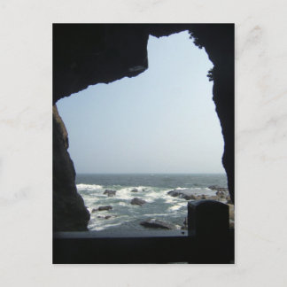 Sea view from a cave postcard